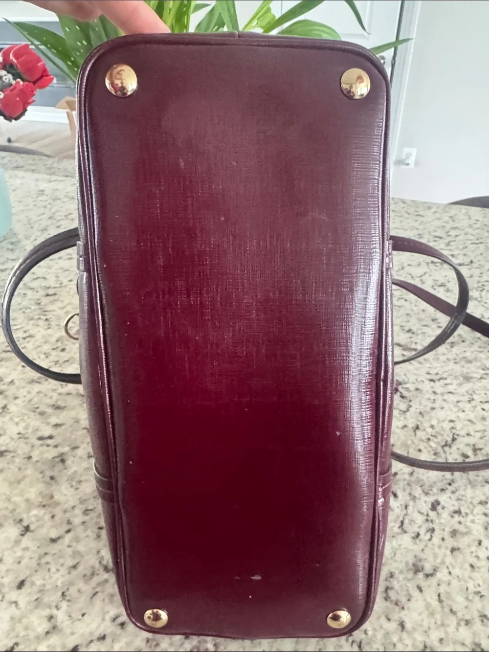 Coach Women’s Leather Dome Satchel - Wine
